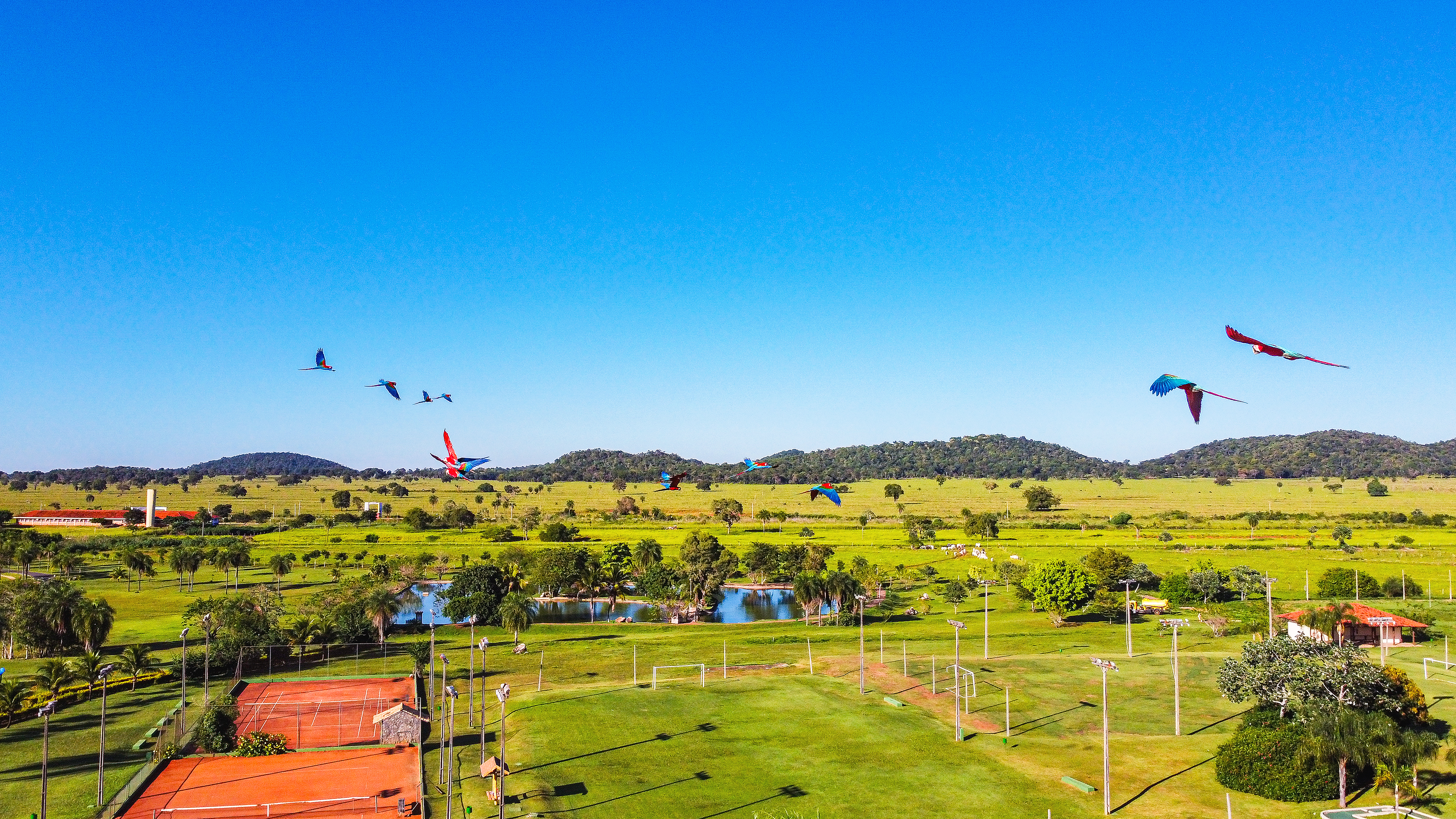 Vista aérea do Zagaia Eco Resort